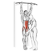 Assisted hanging knee raise animation