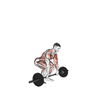 Barbell clean and press animation