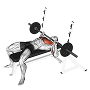 Barbell guillotine bench press animation