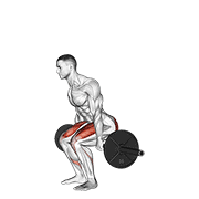 Barbell hack squat animation