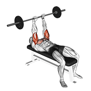 Barbell jm bench press animation