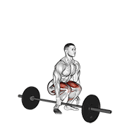 Barbell one arm side deadlift animation
