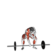 Barbell one arm snatch animation