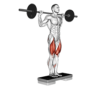 Barbell rear lunge v. 2 animation
