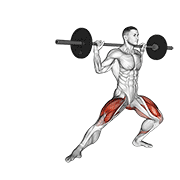 Barbell side split squat animation