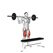 Barbell step-up animation