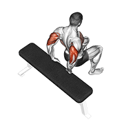 Bench dip (knees bent) animation