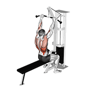 Cable bar lateral pulldown animation