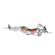 Cable tuck reverse crunch animation