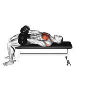Dumbbell around pullover animation