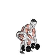Dumbbell clean animation