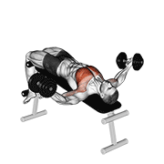 Dumbbell decline twist fly animation