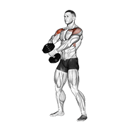 Dumbbell front raise v. 2 animation