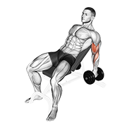Dumbbell incline hammer curl animation