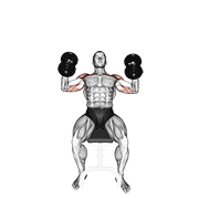 Dumbbell incline hammer press animation
