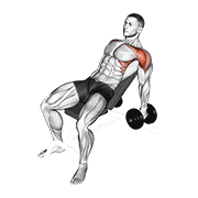 Dumbbell incline raise animation