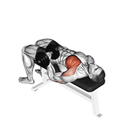 Dumbbell lying one arm press animation