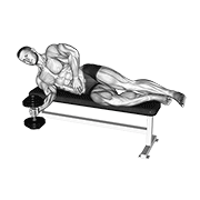 Dumbbell lying supination animation