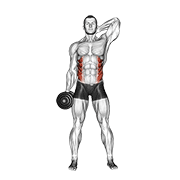 Dumbbell side bend animation
