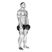 Dumbbell stiff leg deadlift animation