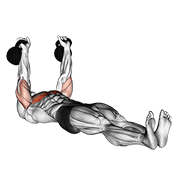 Kettlebell alternating press on floor animation