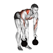 Kettlebell alternating row animation