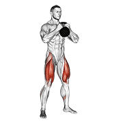 Kettlebell goblet squat animation