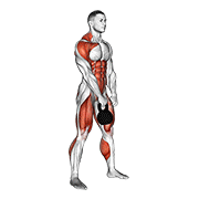 Kettlebell hang clean animation