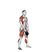 Kettlebell one arm snatch animation