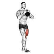 Kettlebell pistol squat animation