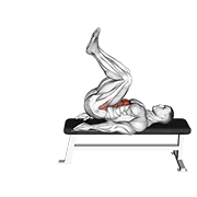 Leg pull in flat bench animation