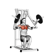 Lever chest press animation