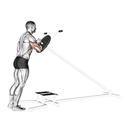 Lever one arm shoulder press animation