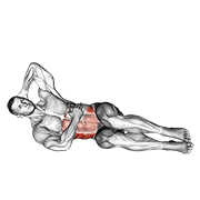 Oblique crunches floor animation