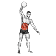 One arm slam (with medicine ball) animation