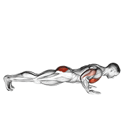 Outside leg kick push-up animation