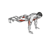 Push-up inside leg kick animation