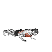 Raise single arm push-up animation
