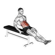 Seated leg raise animation