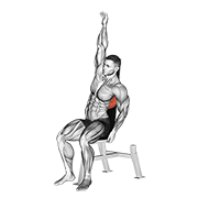 Seated lower back stretch animation