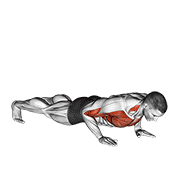 Shoulder tap push-up animation