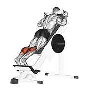 Sled forward angled calf raise animation