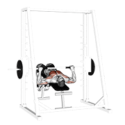 Smith decline bench press animation