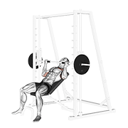 Smith incline reverse-grip press animation