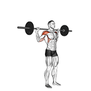 Standing behind neck press animation