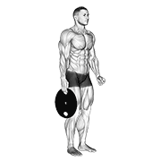 Weighted standing hand squeeze animation