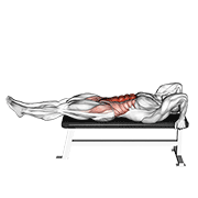 Lying leg-hip raise animation