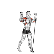 Band shoulder press animation