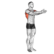 Dynamic chest stretch (male) animation