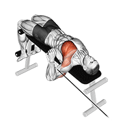 Cable decline one arm press animation